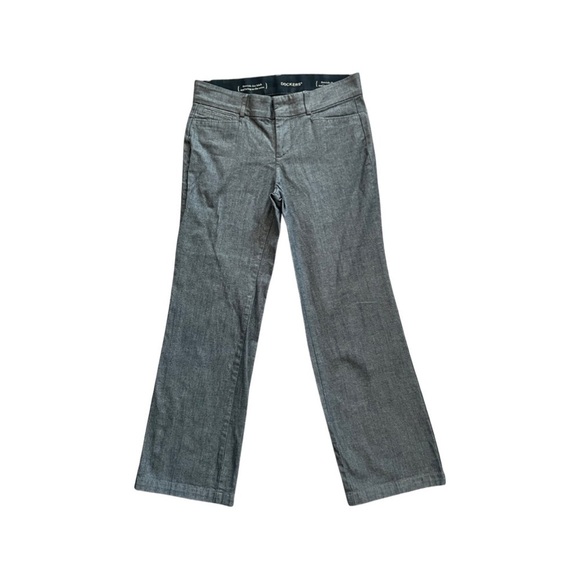 Dockers Flat Front Trouser Pant Elastic Waist Charcoal Gray Women’s Size 8P. - Picture 1 of 16